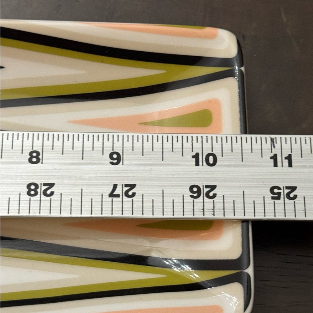 NWT CB2 Dash Geometric Patterned Small Rectangular Tray / Platter Crate&Barrel - Picture 4 of 5